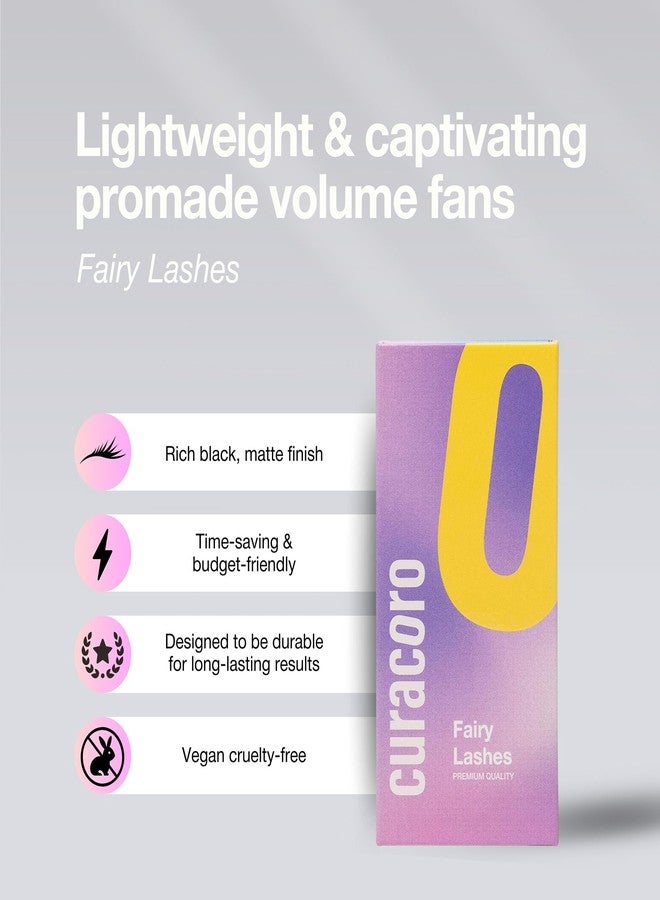 Curacoro Fairy Volume Lash Extensions 3D - 0.7mm Thickness | C CC D Curl | 8-15mm Length Mixed Tray | Premium Matte Black Individual Eyelashes Tray, Professional Supplies Use - Image 3